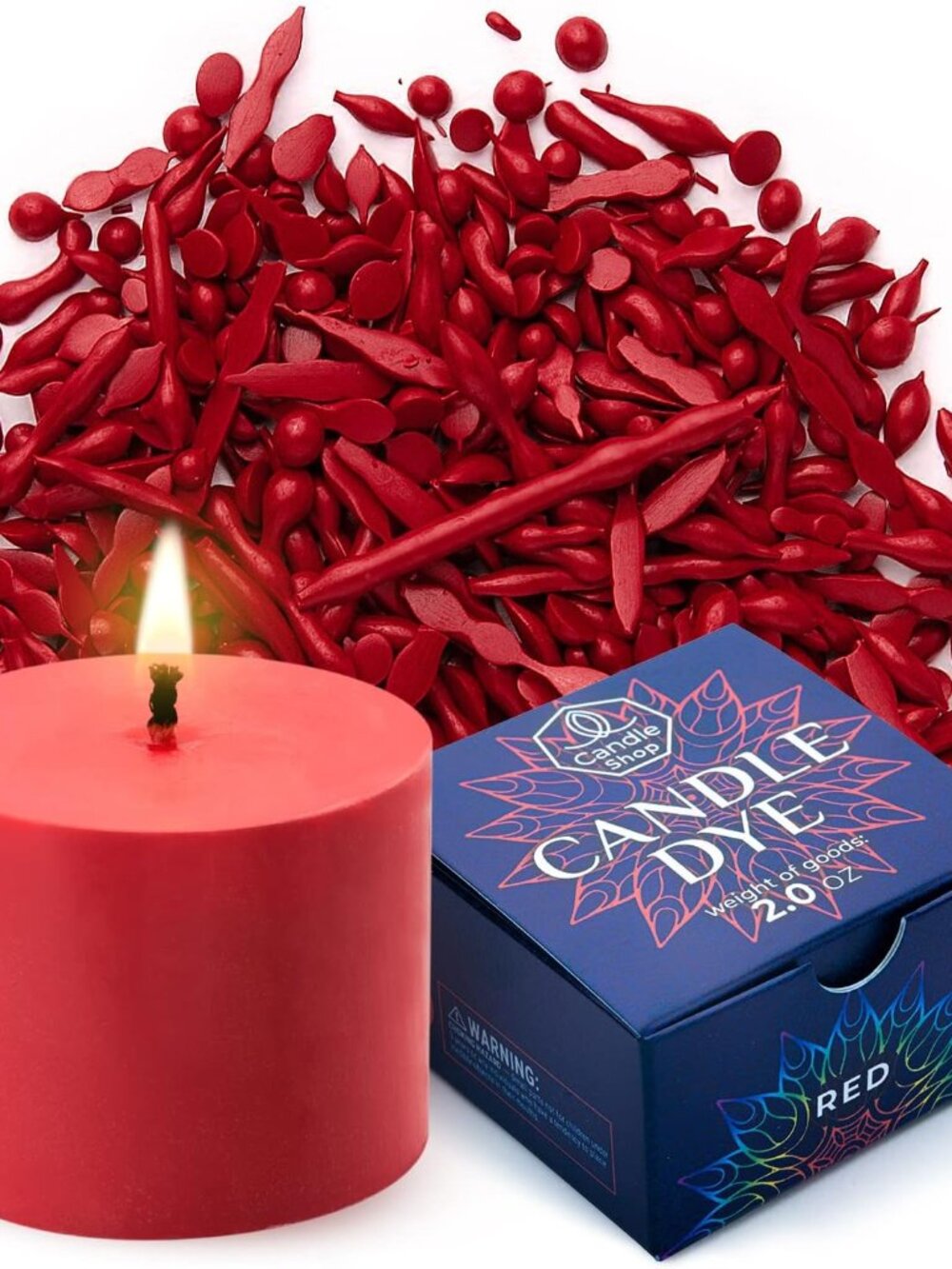 Red Candle Dye 2 oz for Soy Candle Making – Wax Color Chips